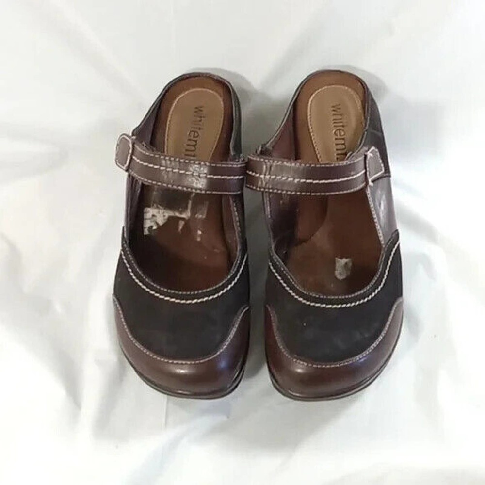 Whitemt. Mystical Women's size 7.5 black brown ckunky y2k clogs